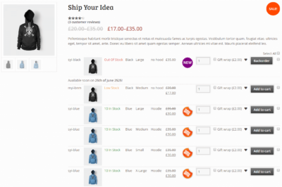 Woocommerce Variations to Table - Grid - Hình ảnh 2