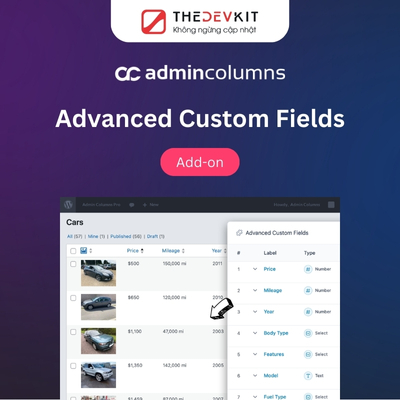 admin columns pro advanced custom fields addon